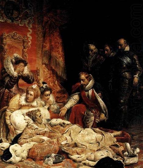 Paul Delaroche The Death of Elizabeth I, Queen of England china oil painting image